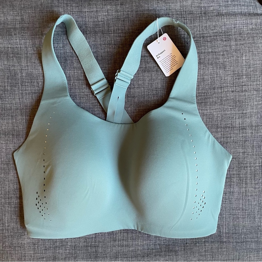 Lululemon NWT AirSupport Bra, high support, 36DDD Tidewater Teal/Vapor